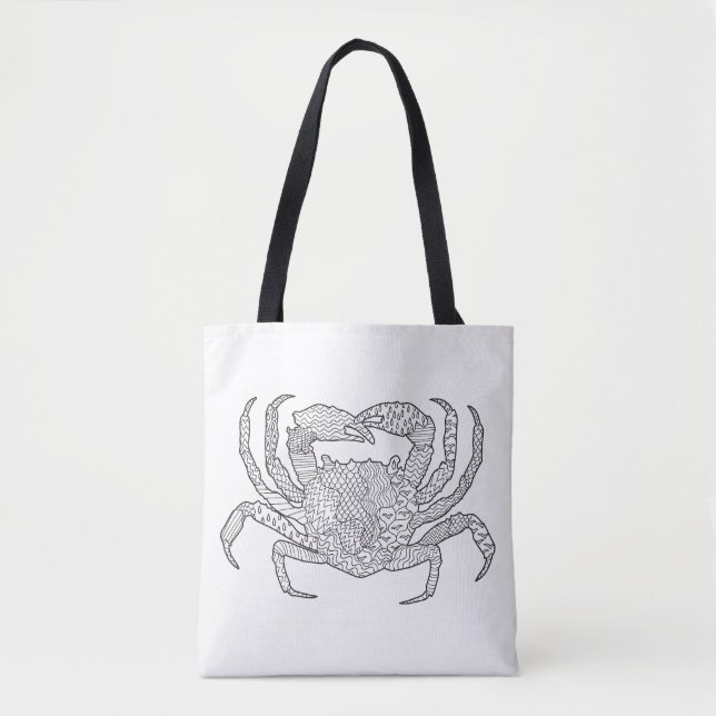 Bolso De Tela Cangrejo 2 de Zendoodle (Anverso)