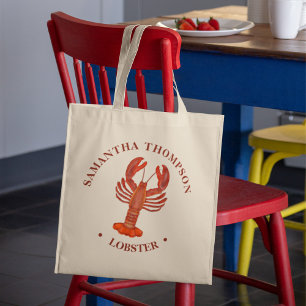 Bolso De Tela Cangrejo azul minimalista Simple Lobster Náutico R