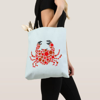 Bolso De Tela Cangrejo con puntos