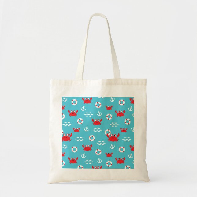 Bolso De Tela Cangrejo con vida (Frente)