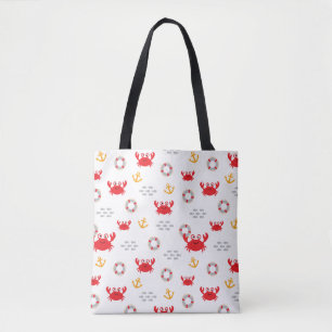 Bolso De Tela Cangrejo con vida