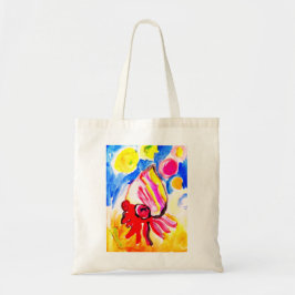 Bolso De Tela cangrejo ermitaño acuarela divertido