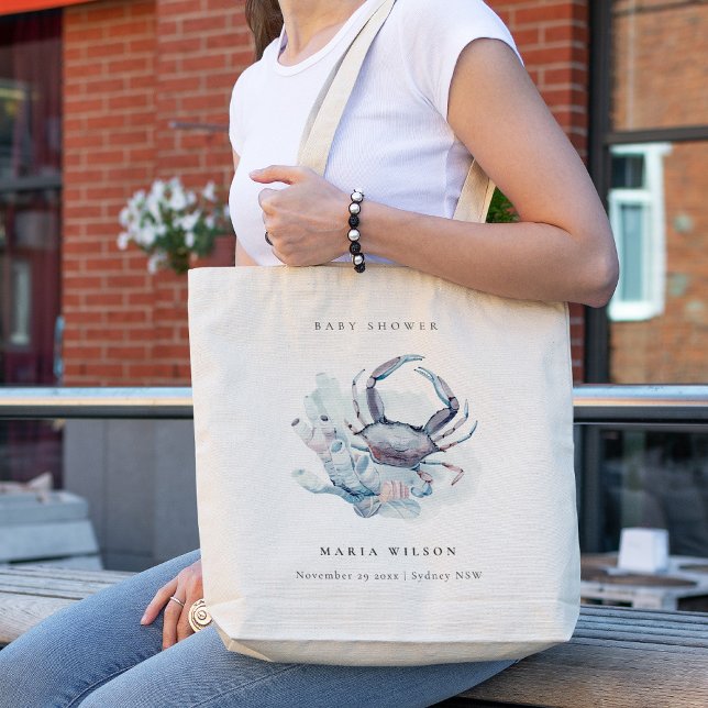 Bolso De Tela Cangrejo subacuático silencioso Coral Nautical Bab (Subido por el creador)