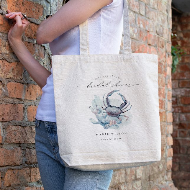 Bolso De Tela Cangrejo subacuático silencioso Coral Nautical Bri (Subido por el creador)