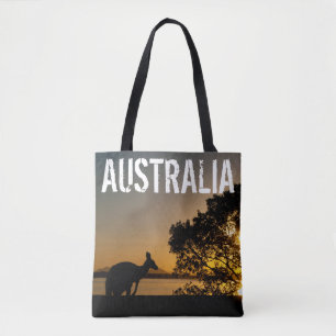 Bolso De Tela Canguro al atardecer en Australia