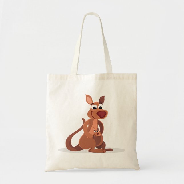Bolso De Tela Canguro animado lindo con bebé (Frente)
