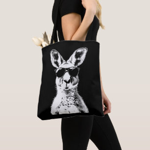 Bolso De Tela Canguro con gafas de sol divertido animal Australi