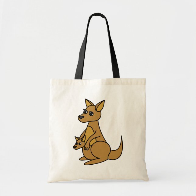 Bolso De Tela Canguro y Joey lindos (Frente)
