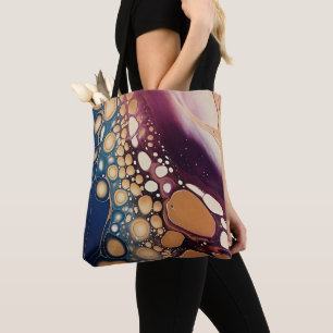 Bolso De Tela Canica de fluido celestial en oro de medianoche
