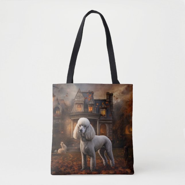 Bolso De Tela Caniche de Halloween Espantoso (Anverso)