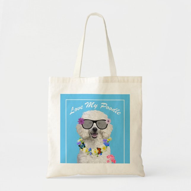 Bolso De Tela Caniche lindo (Frente)