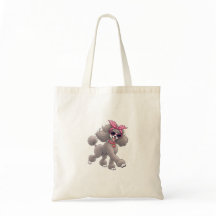 Caniche lindo con lazo rosa