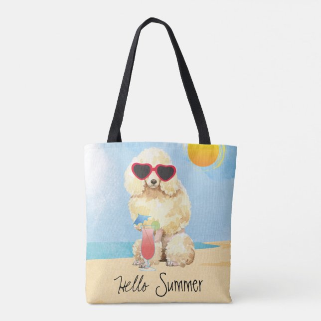 Bolso De Tela Caniche miniatura del verano (Reverso)