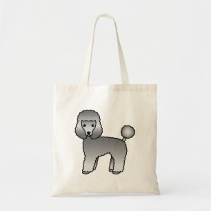 Bolso De Tela Caniche Toy Gris Perro de Dibujos Animados Lindo