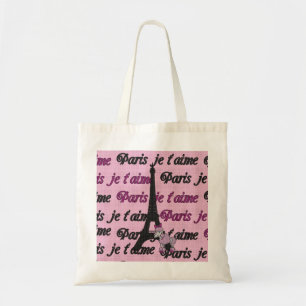 Bolso De Tela Caniche y torre Eiffel franceses lindos de París