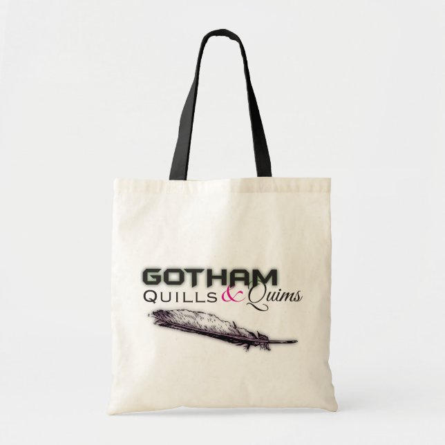 Bolso De Tela Canillas de Gotham y tote de Quims - White2 (Frente)