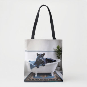 Bolso De Tela Canole Jaguar en baño