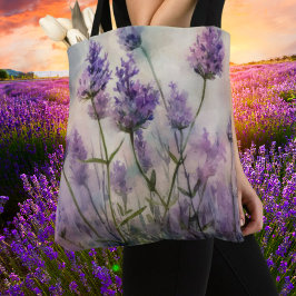Bolso De Tela Cañón de lavanda tranquila
