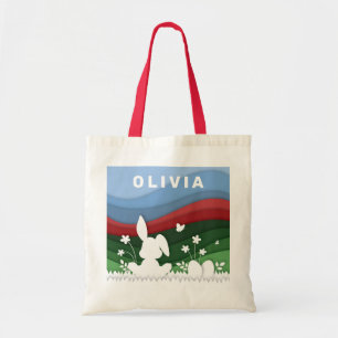 Bolso De Tela Cañón de pascua y huevos personalizado de papel co