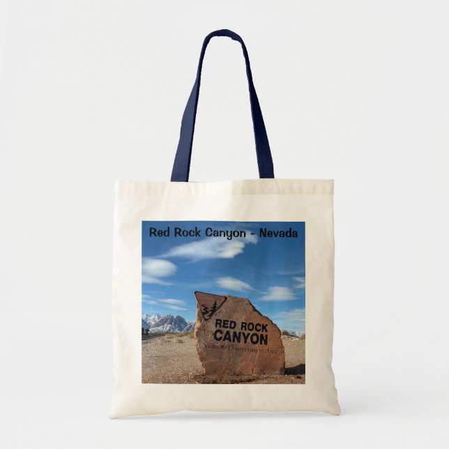 Bolso De Tela Cañón de Rock Rojo Nevada Tote Bag (Frente)