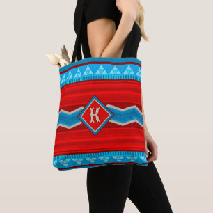 Bolso De Tela Cañón del río Suroeste Turquesa Rojo Personalizado