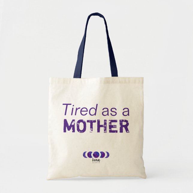 Bolso De Tela Cansado como tote de la madre (Frente)