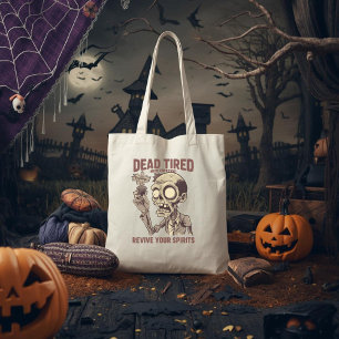 Bolso De Tela Cansado muerto necesita café de Espresso Zombie Ha