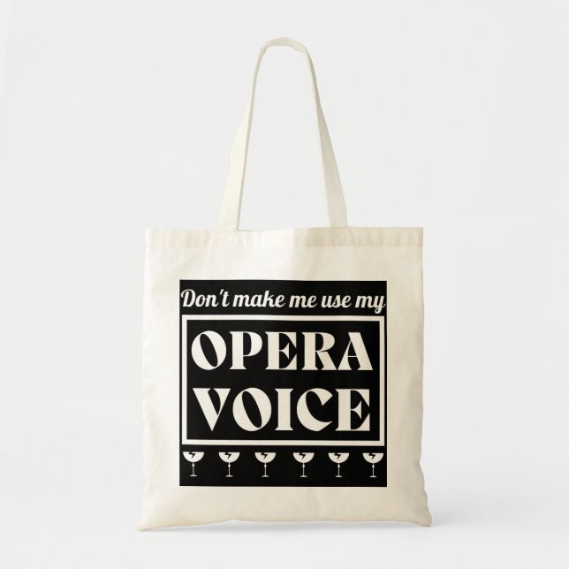 Bolso De Tela Cantante de ópera de voz de ópera (Frente)