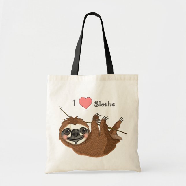 Bolso De Tela Cánticos de corazón Animales bebés (Frente)