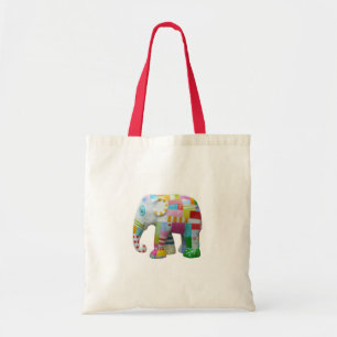Bolso De Tela Canto retro de elefante lindo