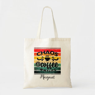 Bolso De Tela Caos café mi vida retro atardecer