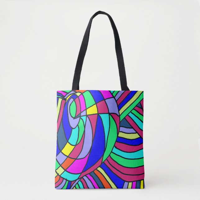 Bolso De Tela Caos colorido (Anverso)