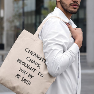 Bolso De Tela Caos de Química Profesor de Química Personalizado