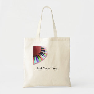 Bolso De Tela Caos del teclado brillante en blanco