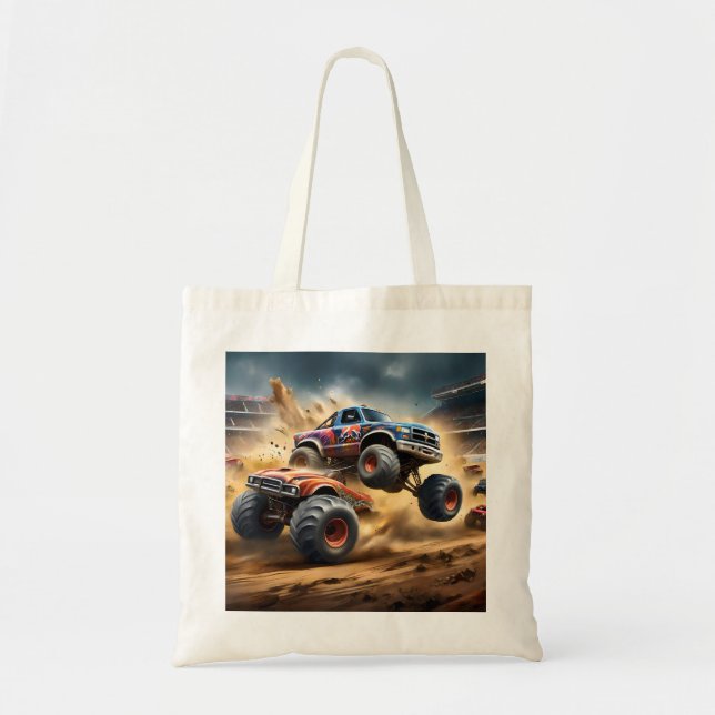 Bolso De Tela Caos en las ruedas: Monster Truck Smash Derby (Frente)