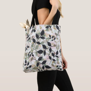 Bolso De Tela Capas Botánicas Modernas De Hojas