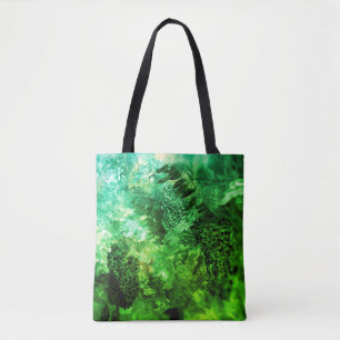 Bolso De Tela Capas de cristales verdes
