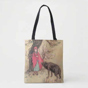 Bolso De Tela Caperucita Roja Vintage por Warwick Goble