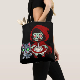 Bolso De Tela Caperucita roja zombi y belleza durmiente