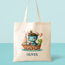 Bolso De Tela Capitán Cute Trex Sailboat