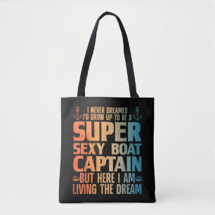 Bolso De Tela Capitán De Barco Guay Para Hombres Mujeres Navegan