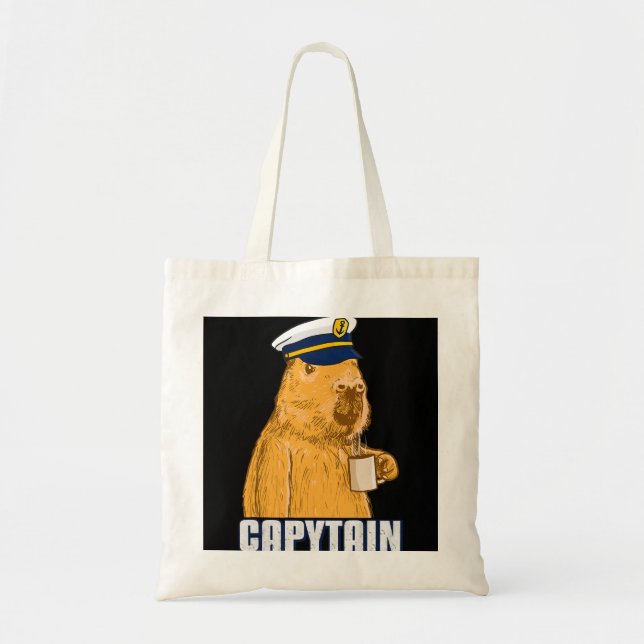 Bolso De Tela Capitán de bote Capybara (Frente)
