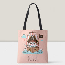 Capitán de marinero pirata, chico y barco