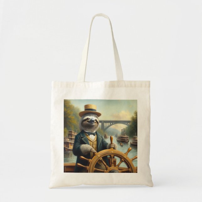 Bolso De Tela Capitán de Slove Riverboat (Frente)
