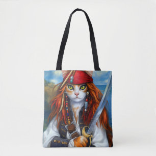Bolso De Tela Capitán Garras del Mar de Azure Gato pirata