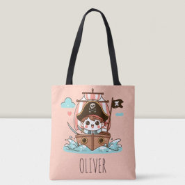 Bolso De Tela Capitán pirata niño y barco adorable