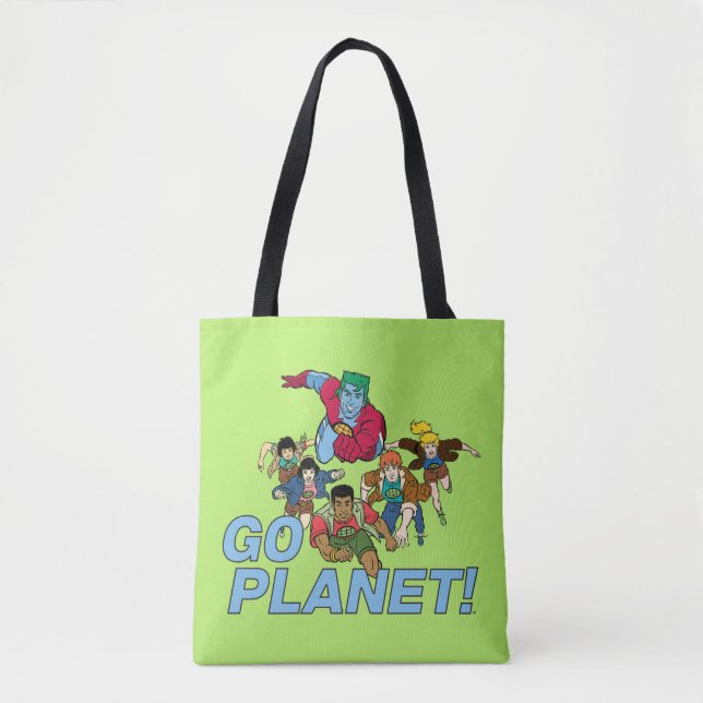 Bolso De Tela Capitán Planeta y los planetarios - ¡Vamos Planeta (Anverso)