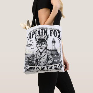 Bolso De Tela Capitán Zorro Guardián de los Mares Diseño Náutico