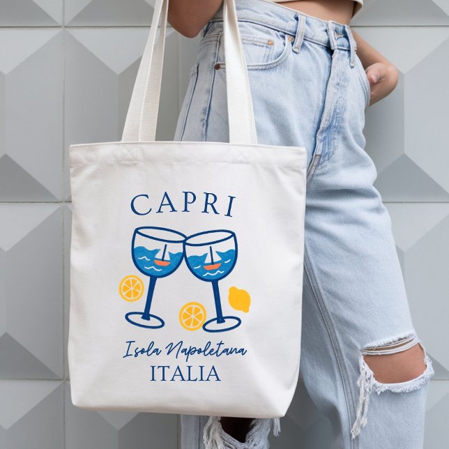 Bolso De Tela Capri Isola Napoletana - Verano en la costa italia (Subido por el creador)