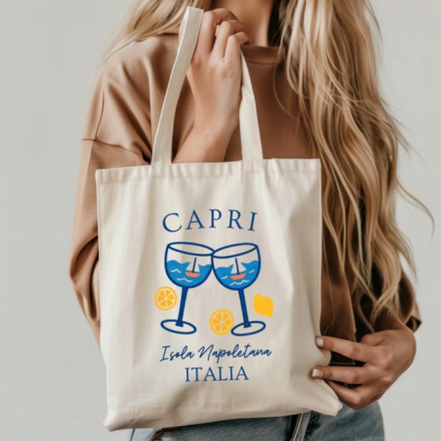 Bolso De Tela Capri Isola Napoletana - Verano en la costa italia (Subido por el creador)